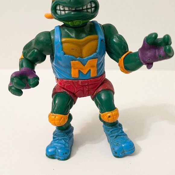 Vintage 1991 Teenage Mutant Ninja Turtle Skateboardin Mike TMNT Action Figure - Picture 3 of 16
